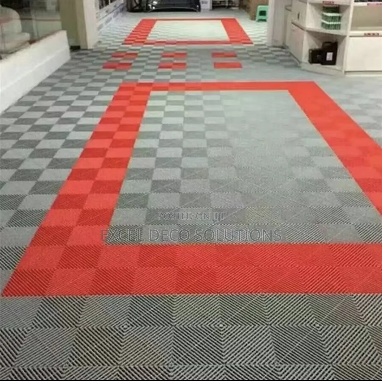 Non-Slip Garage Workshop Grid Mats – Heavy-Duty 18mm