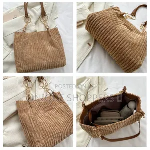 Suede Detailed Ladies Shoulder Tote Bag