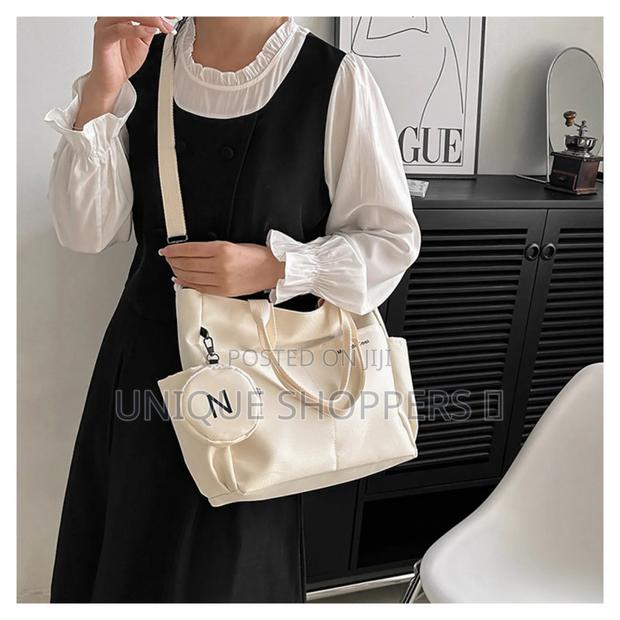 Double Sided Pocket Tote Bag/ Teen Women Large Capacity