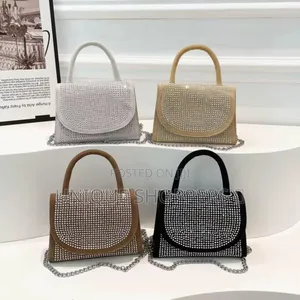 Flap Saddle Diamonds Ladies Cute Crossbody Bag*