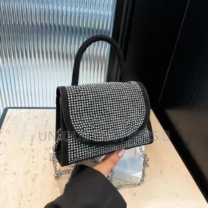 Flap Saddle Diamonds Ladies Cute Crossbody Bag*