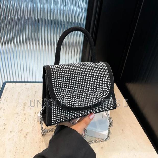 Flap Saddle Diamonds Ladies Cute Crossbody Bag* - thumbnail 2