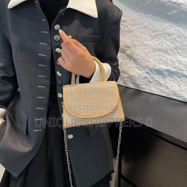 Flap Saddle Diamonds Ladies Cute Crossbody Bag* - thumbnail 5