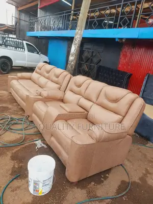 Brown Leather 3 -2 Semi Recliner Sofa