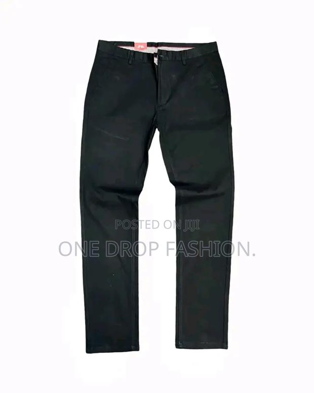 Men Soft Material Slim Fit Khakis - main view