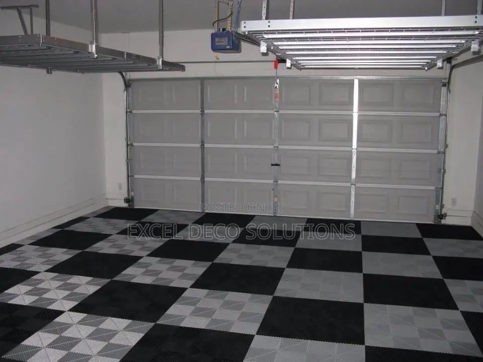 Heavy-Duty Interlocking Garage Mats 40×40cm Shock Absorbing