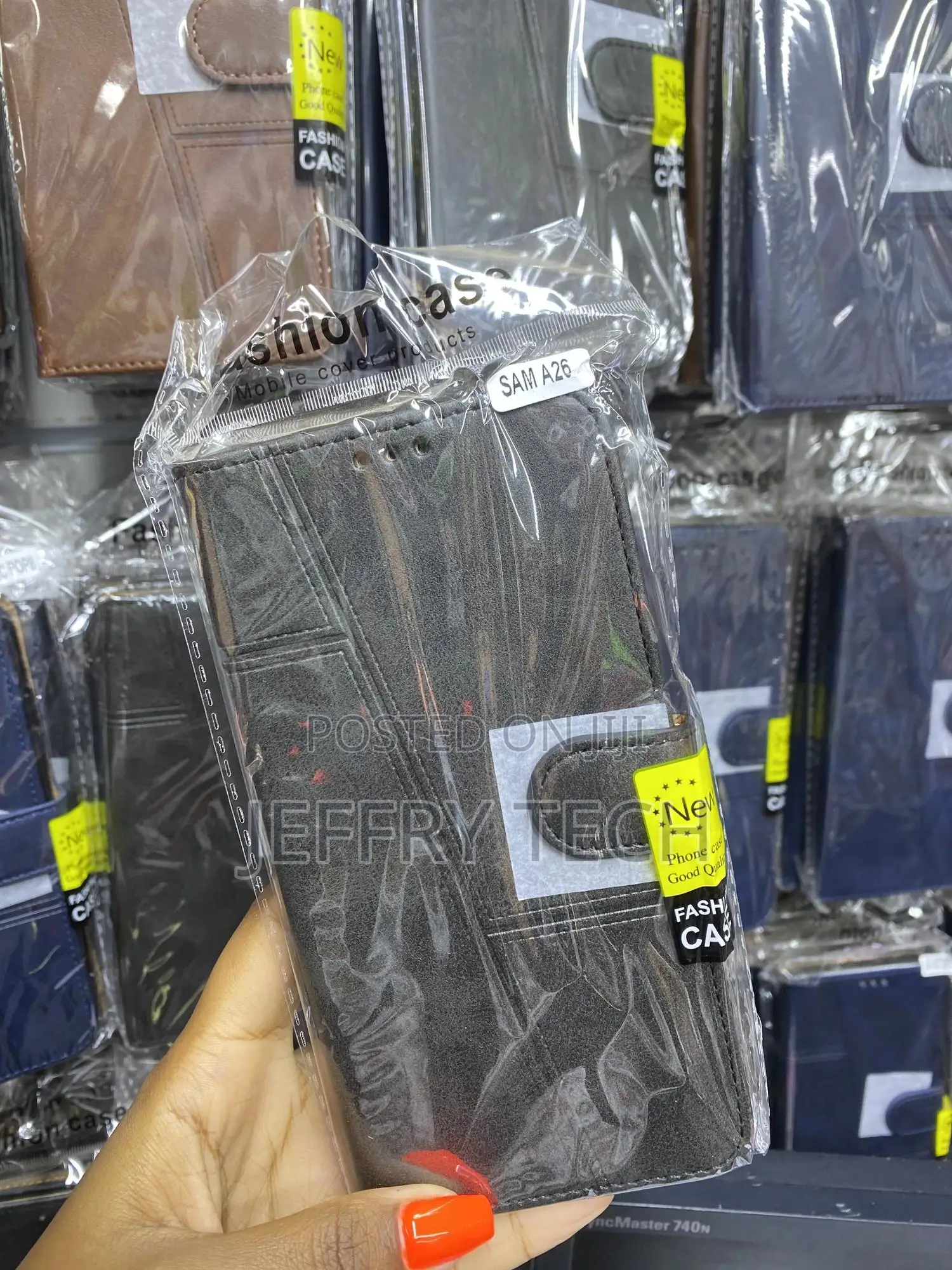 Basisx Samsung Galaxy A26 Leather Finish Case With Stand
