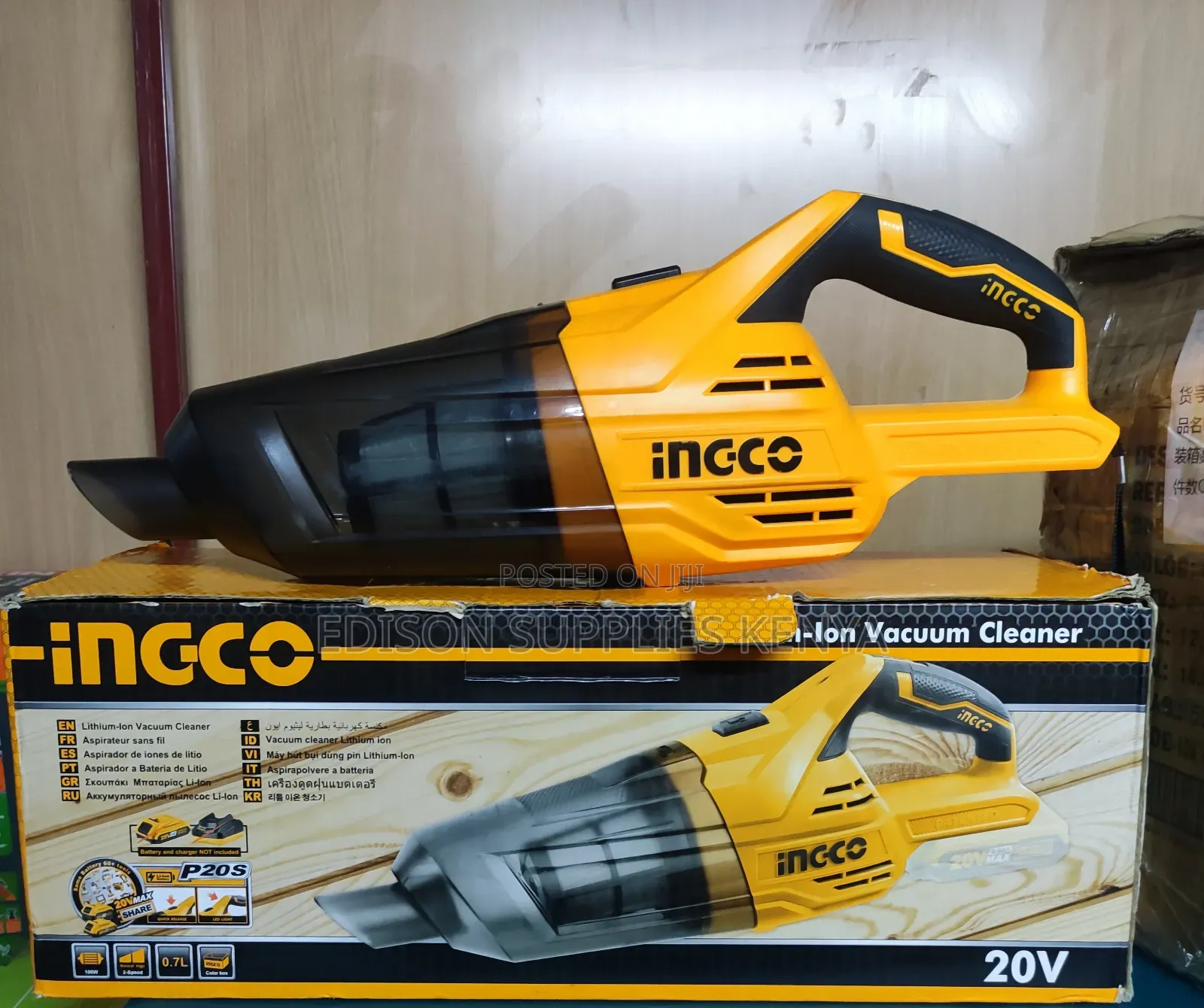 Ingco Cordless Handheld Vacuum Cleaner 20v + Battery Powerful