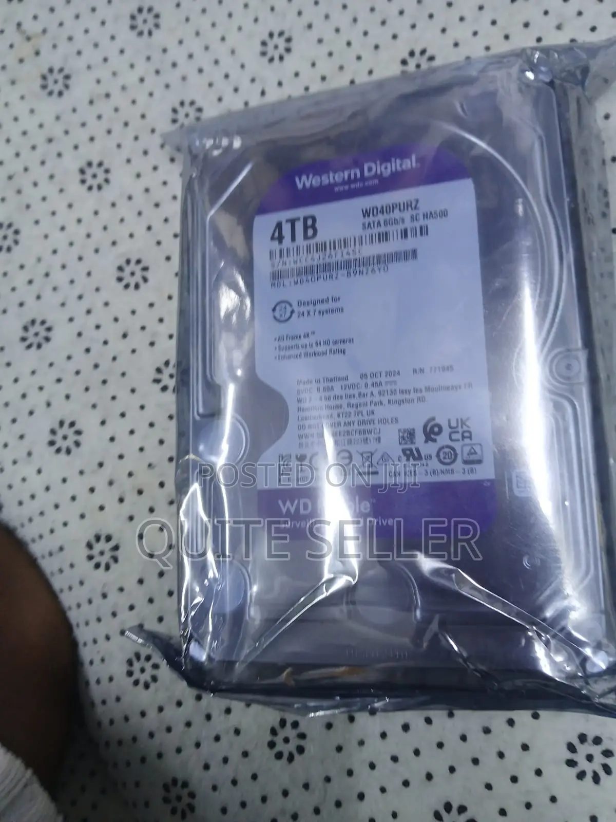 Original 4tb Wd Purple Surveillance Hard Drive for Desktop