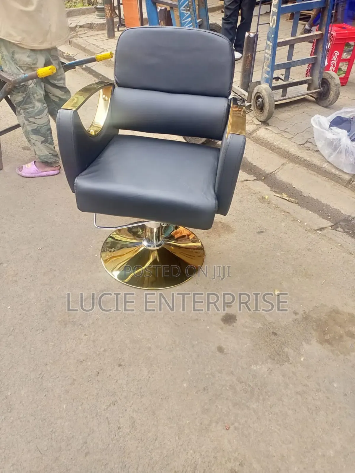 Salon Styling Chair/ Gold Styling Chair