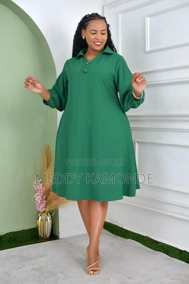 Cute Green Pregnant Friendly Shift Dress - thumbnail 2