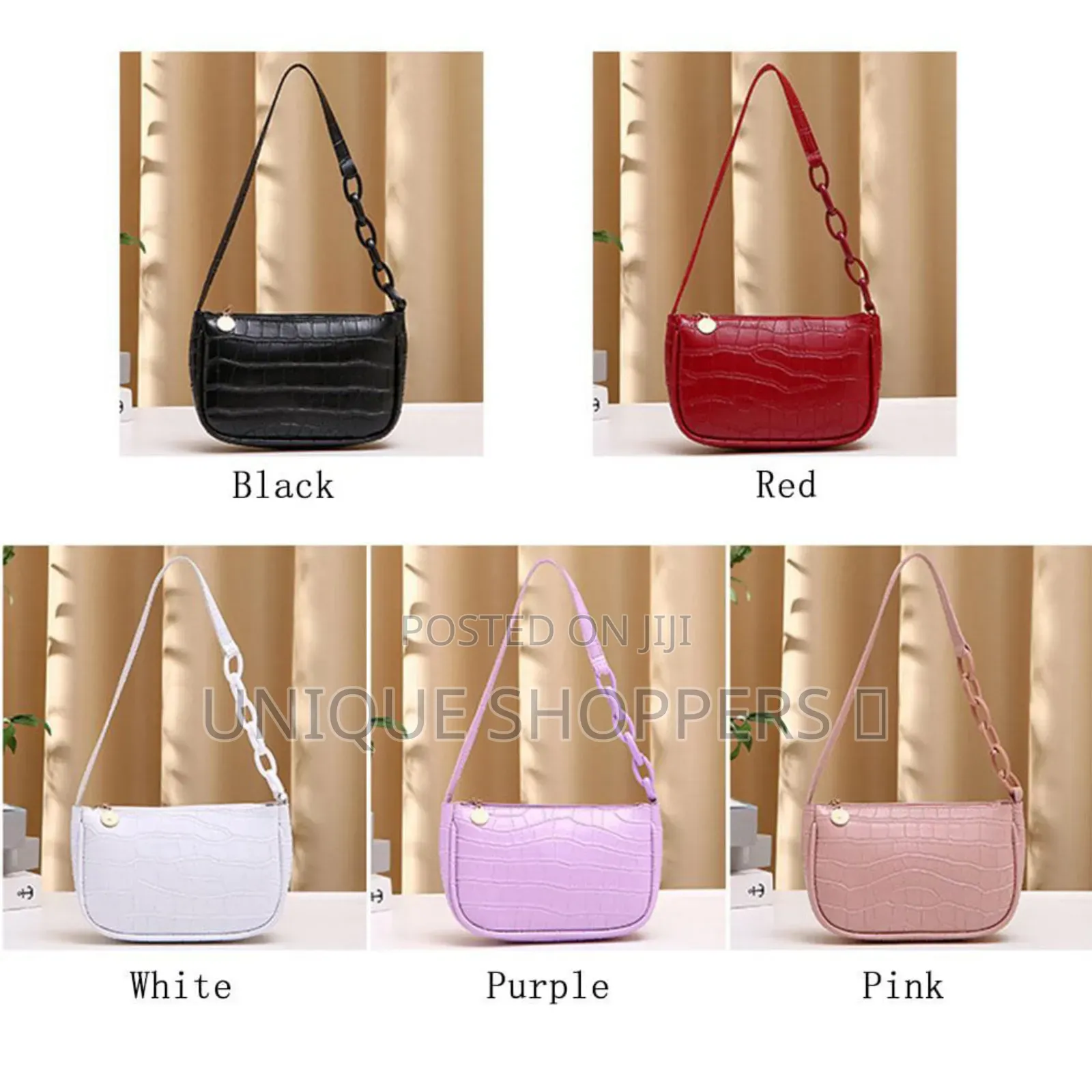 Crocodile Pattern Underarm Fashion Bag*