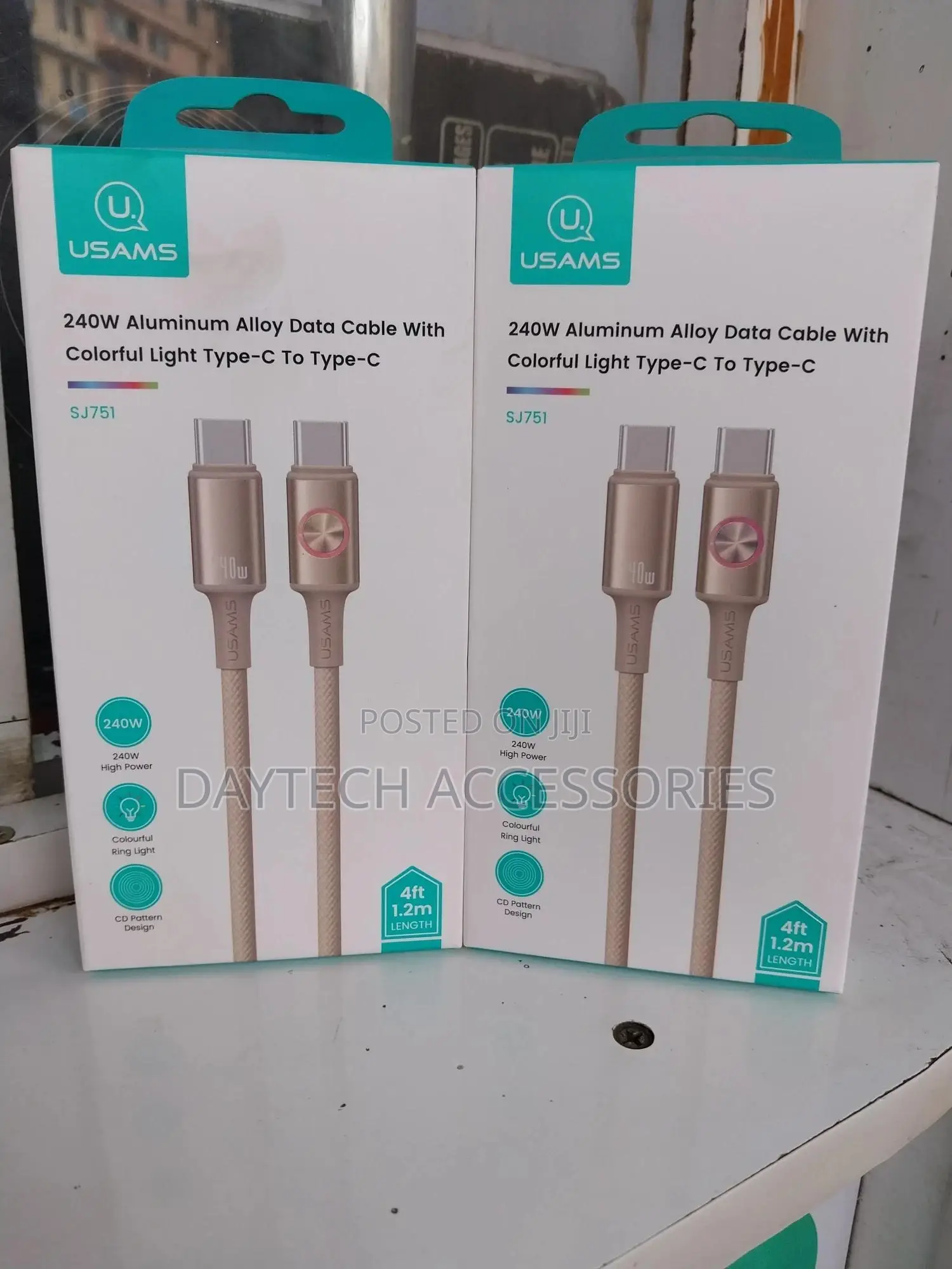 Usams 240w Type C to Type C 1.2m Pd Fast Charging Data Cable