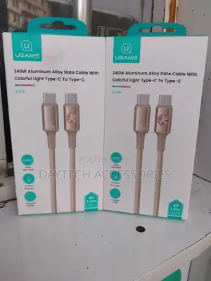 Usams 240w Type C to Type C 1.2m Pd Fast Charging Data Cable