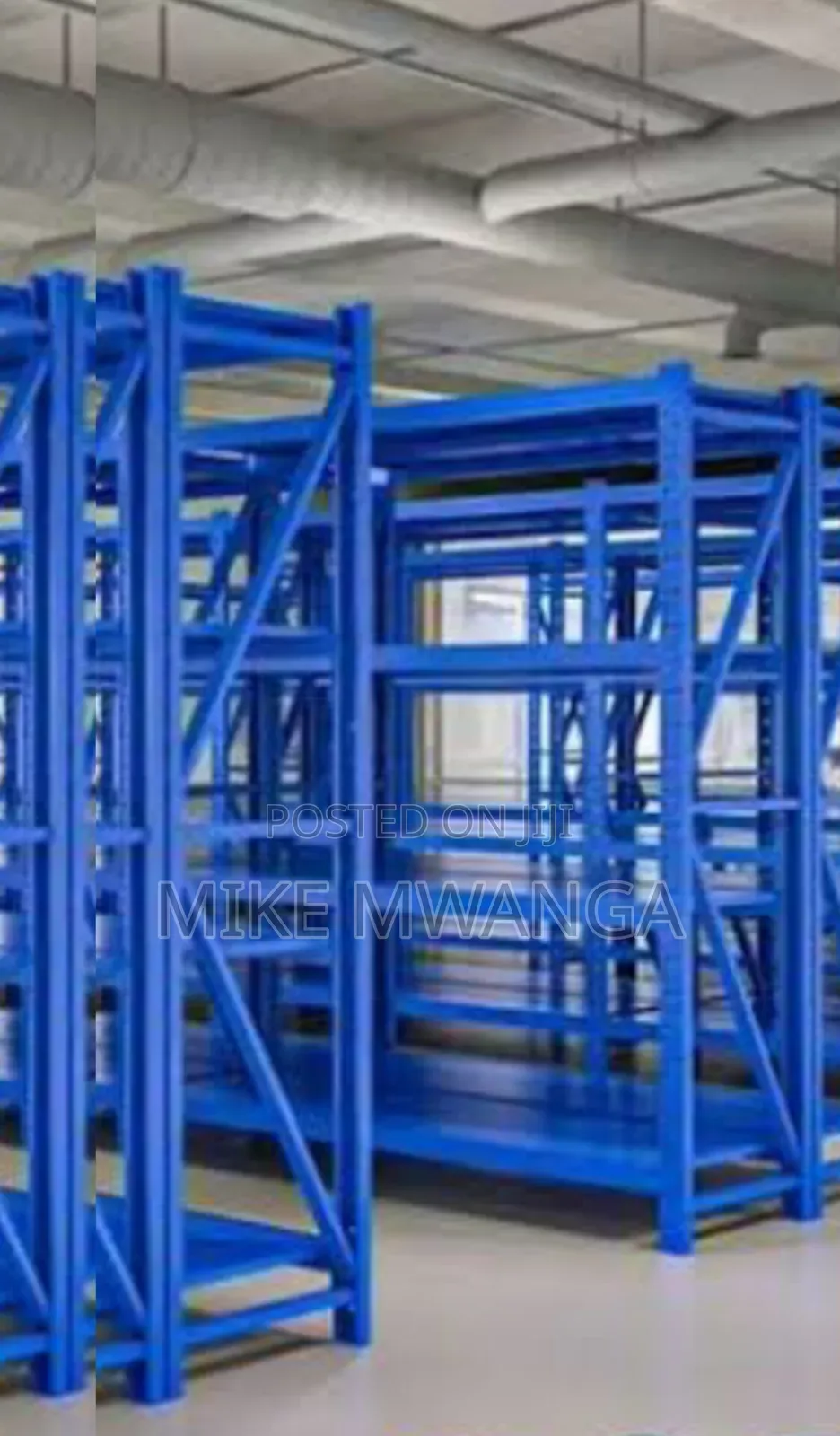 Blue 4 Level, 2m X 2m X 0.5m Shelves(Racking)