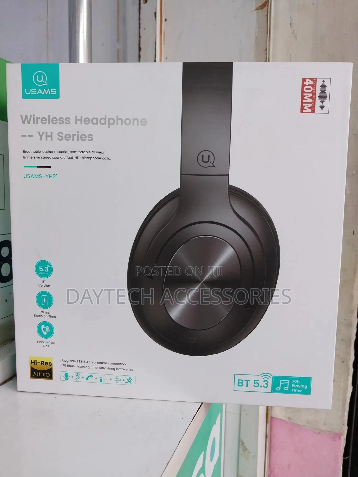 Usams-Yh21 Bluetooth Wireless Over-Ear Headphones Foldable