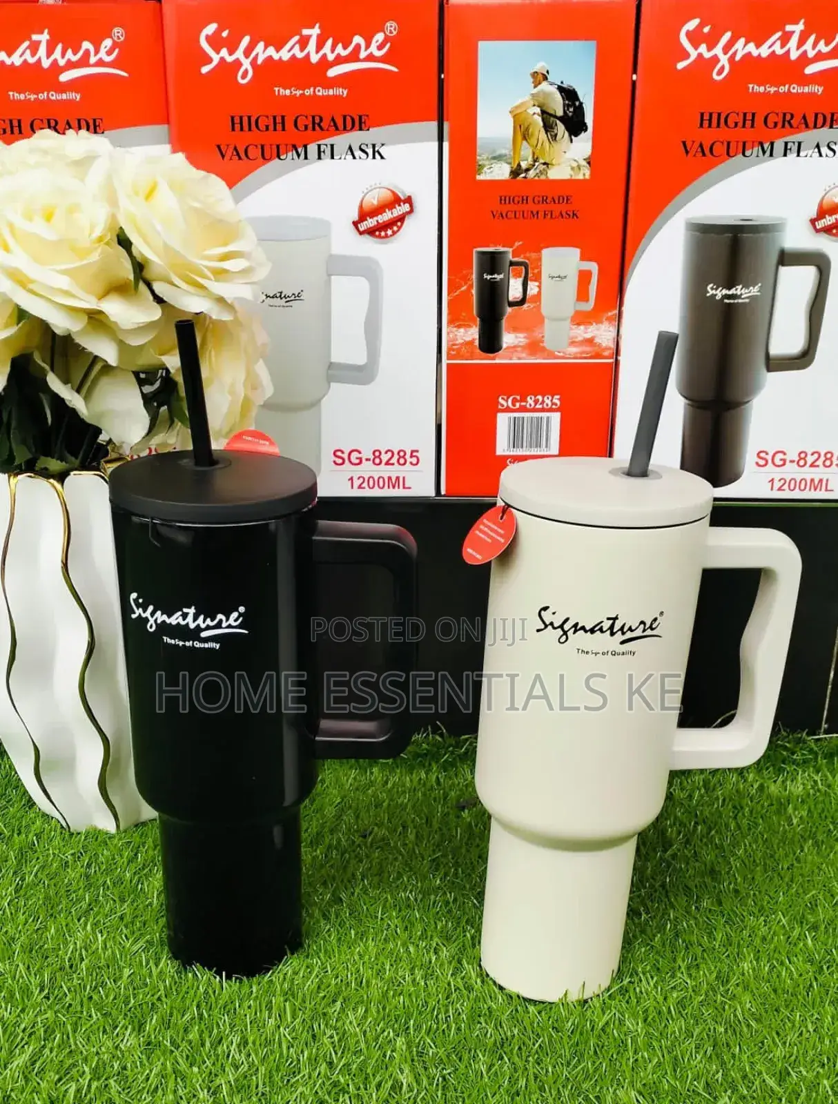 *Stainless Steel Travel Mug* (Comes With a Straw)1.2l