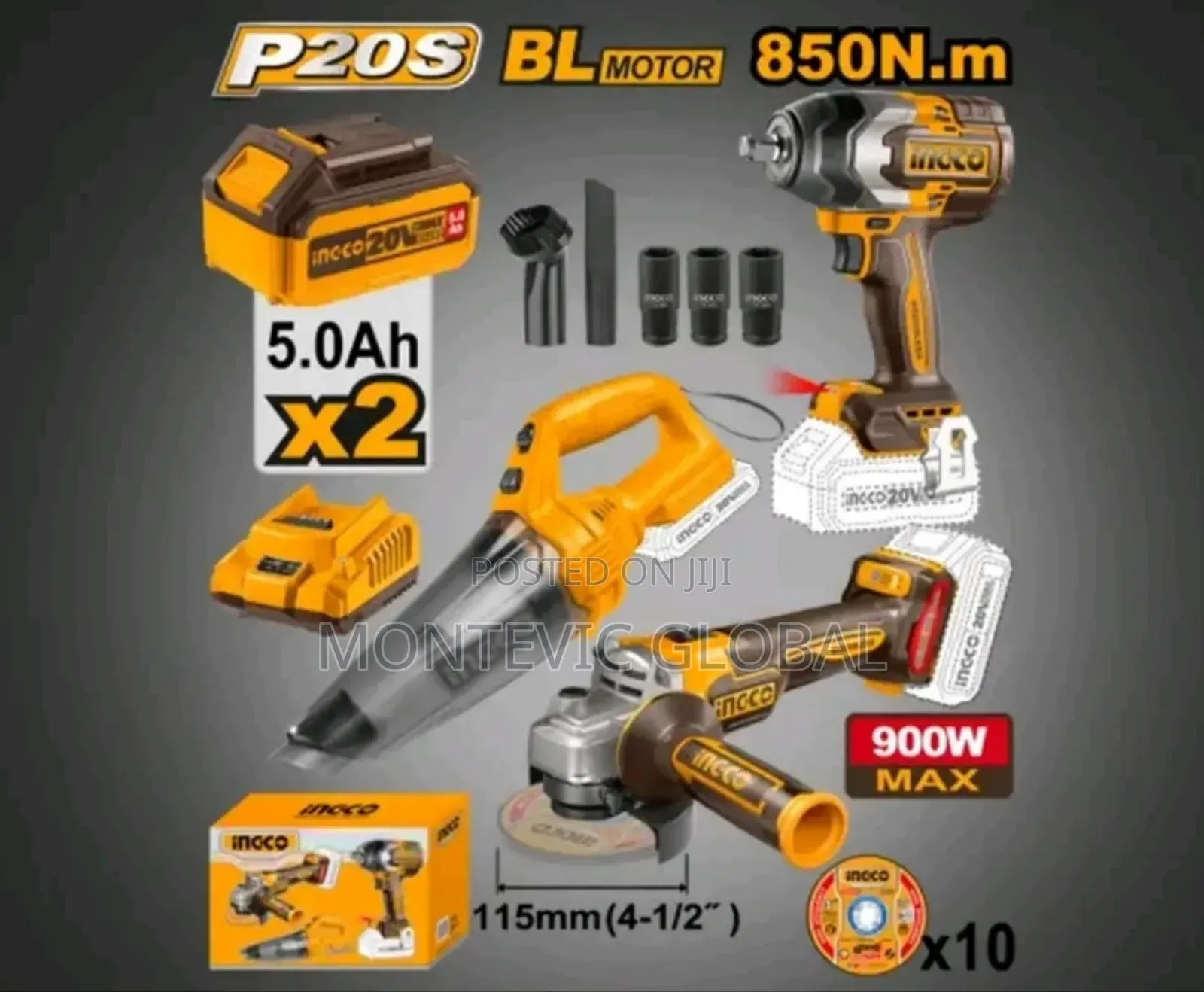 Cordless 3pcs Grinder Combo