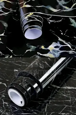 Black Marble Contact Paper Environmental Friendly Waterproof