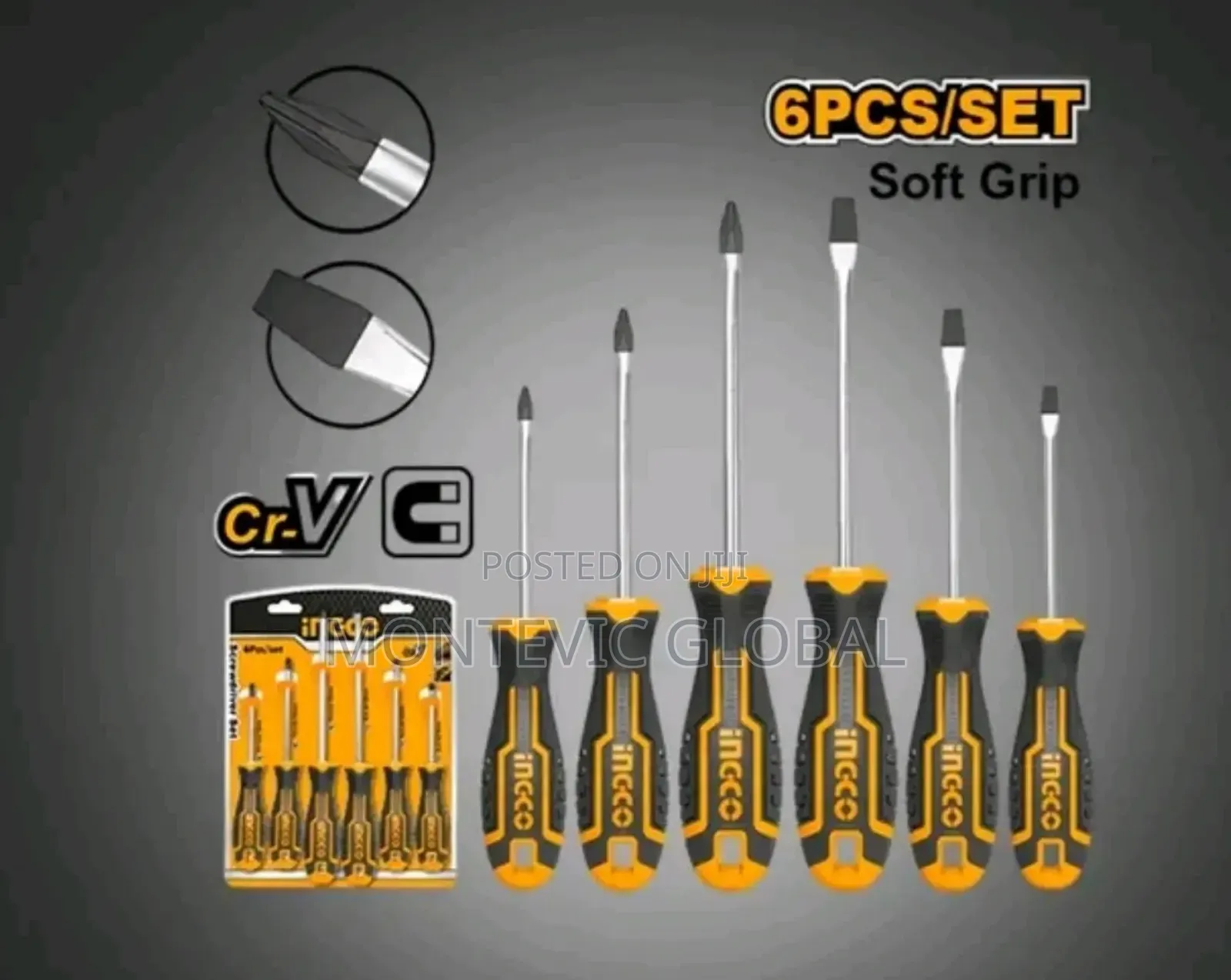 6pcs Ingco Screw Driver Set