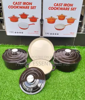 7pcs Enamel Cast Iron Cooking Pots*