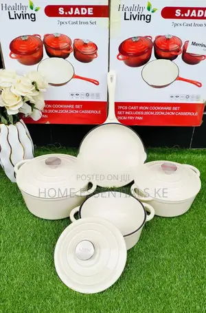 7pcs Enamel Cast Iron Cooking Pots*