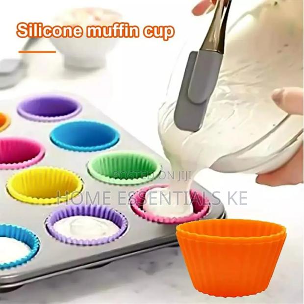 12pcreusable Silicone Cupcake Paper Insert/Muffin Baking Set