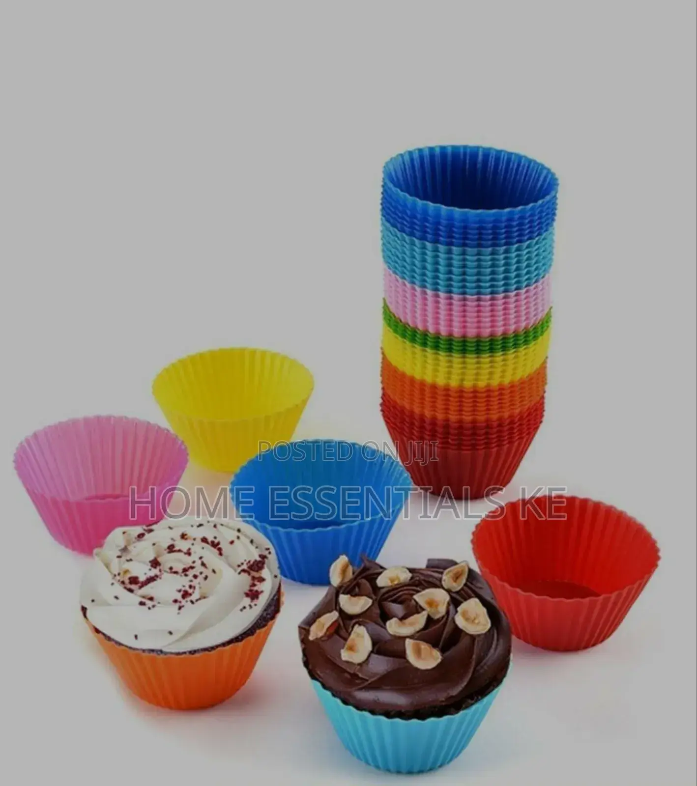 12pcreusable Silicone Cupcake Paper Insert/Muffin Baking Set