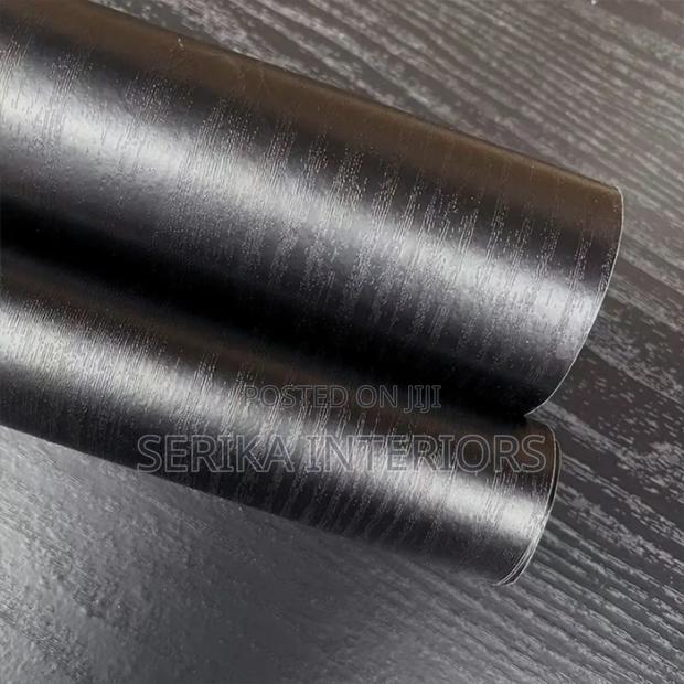 Black Wood Effect Contact Paper Environmental Friendly