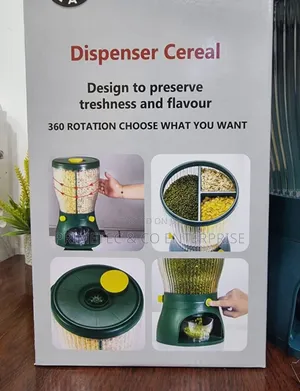 Rotating 3 Partition Cereal Dispenser