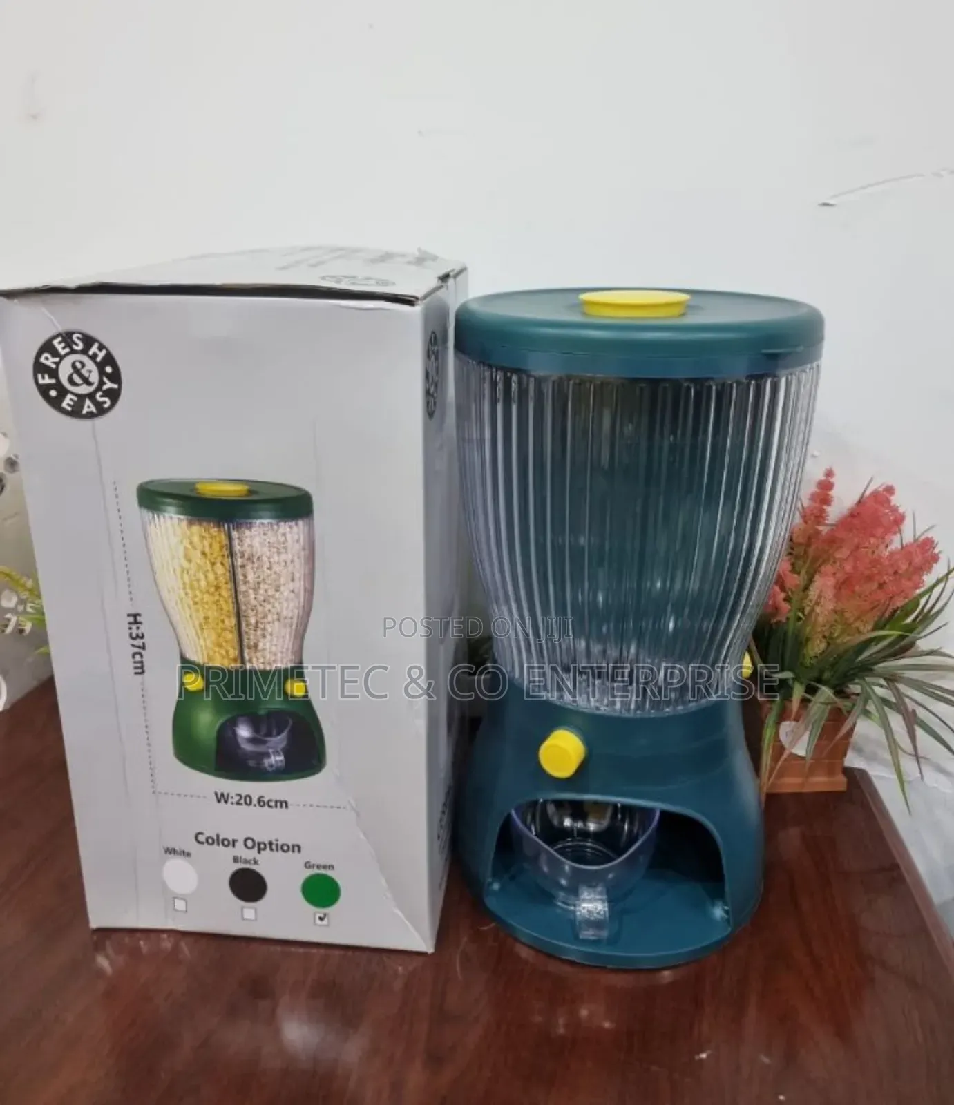 Rotating 3 Partition Cereal Dispenser