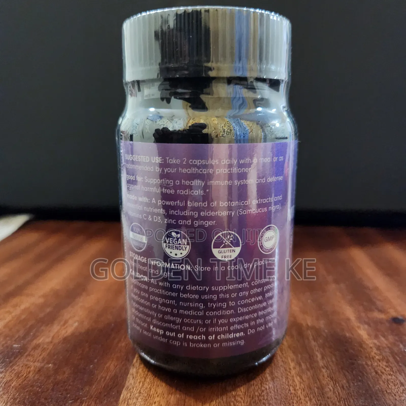 Elderberry + Zinc, Vitamin C, D3 Ginger Immune Support