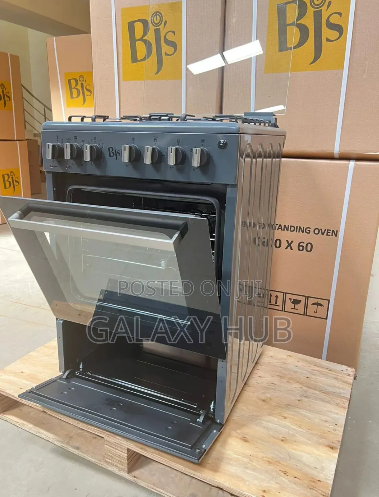 Grey BJS 60x60 3-Gas+1 Hot Plate With Turbo-Fan