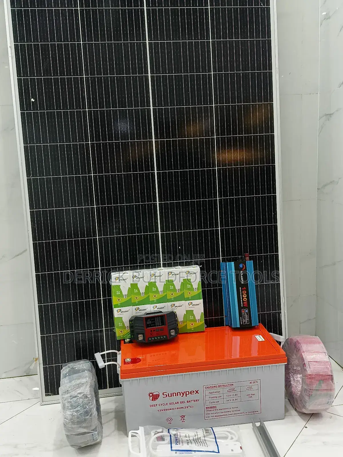300w Solar Package With Free Extension and 4pc Dcor Ac Bulbs