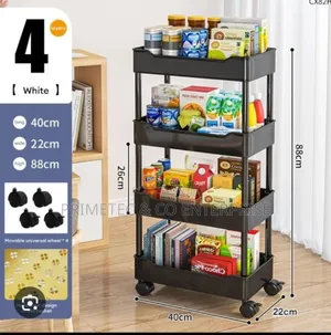 Wsb1002 Multifunctional 4 Layer Trolley Rack 35x21x87cm.