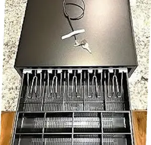 4 Slot Cash Drawer Removable Cash Drawer Box, 5 Bill/5 Coin