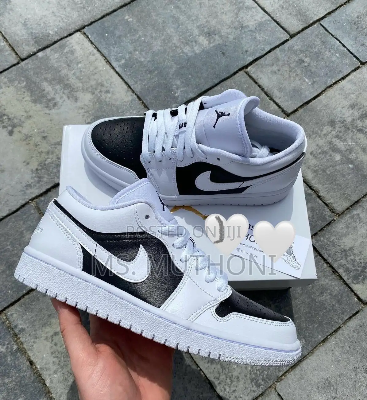 Jordan 1 Low White / Black Sizes 38-45