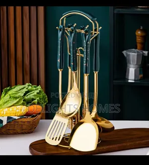 6 in 1 Gold Vanished Serving Spoon Set-Alp