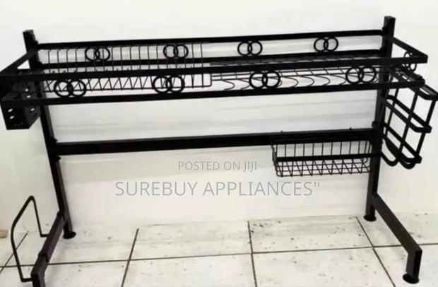 Over the Sink Dish Drying Rack Black - main view