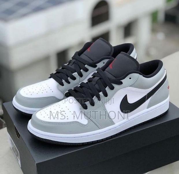 Nike Air Jordan 1 Low Light S.Grey Red White Black Gs 38-45 - thumbnail 6