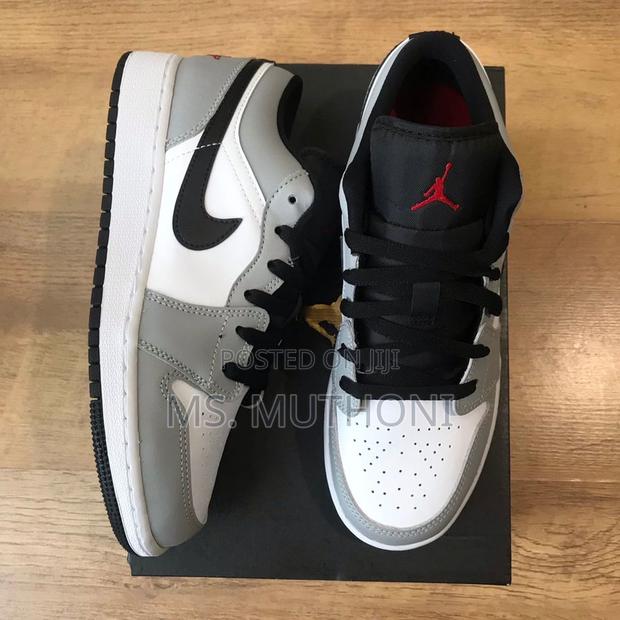 Nike Air Jordan 1 Low Light S.Grey Red White Black Gs 38-45 - thumbnail 4