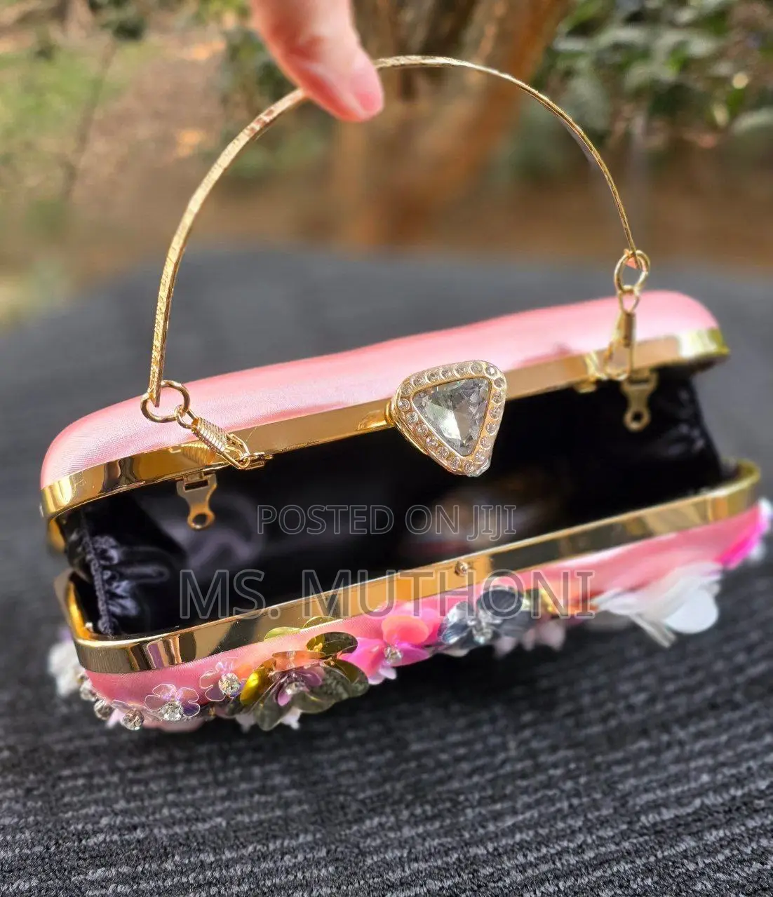 Fancy Floral Evening Clutch / Sling Bag