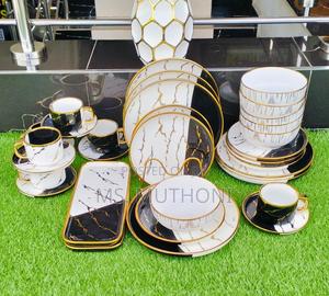 Marble Print 32pcs Elegant European Porcelain Dinner Set* - thumbnail 2