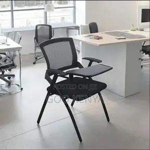 Office Chair ; Foldable Training Chair With Writing Pad