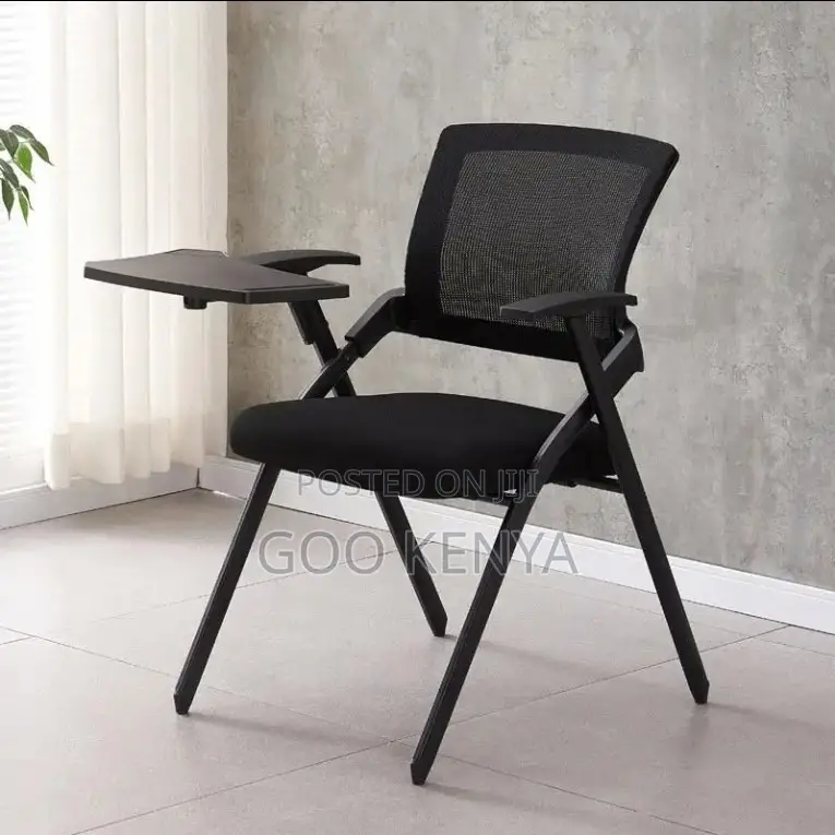 Office Chair ; Foldable Training Chair With Writing Pad
