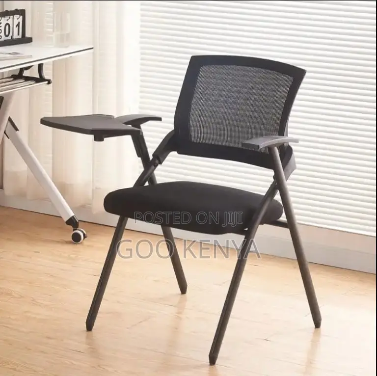 Office Chair ; Foldable Training Chair With Writing Pad