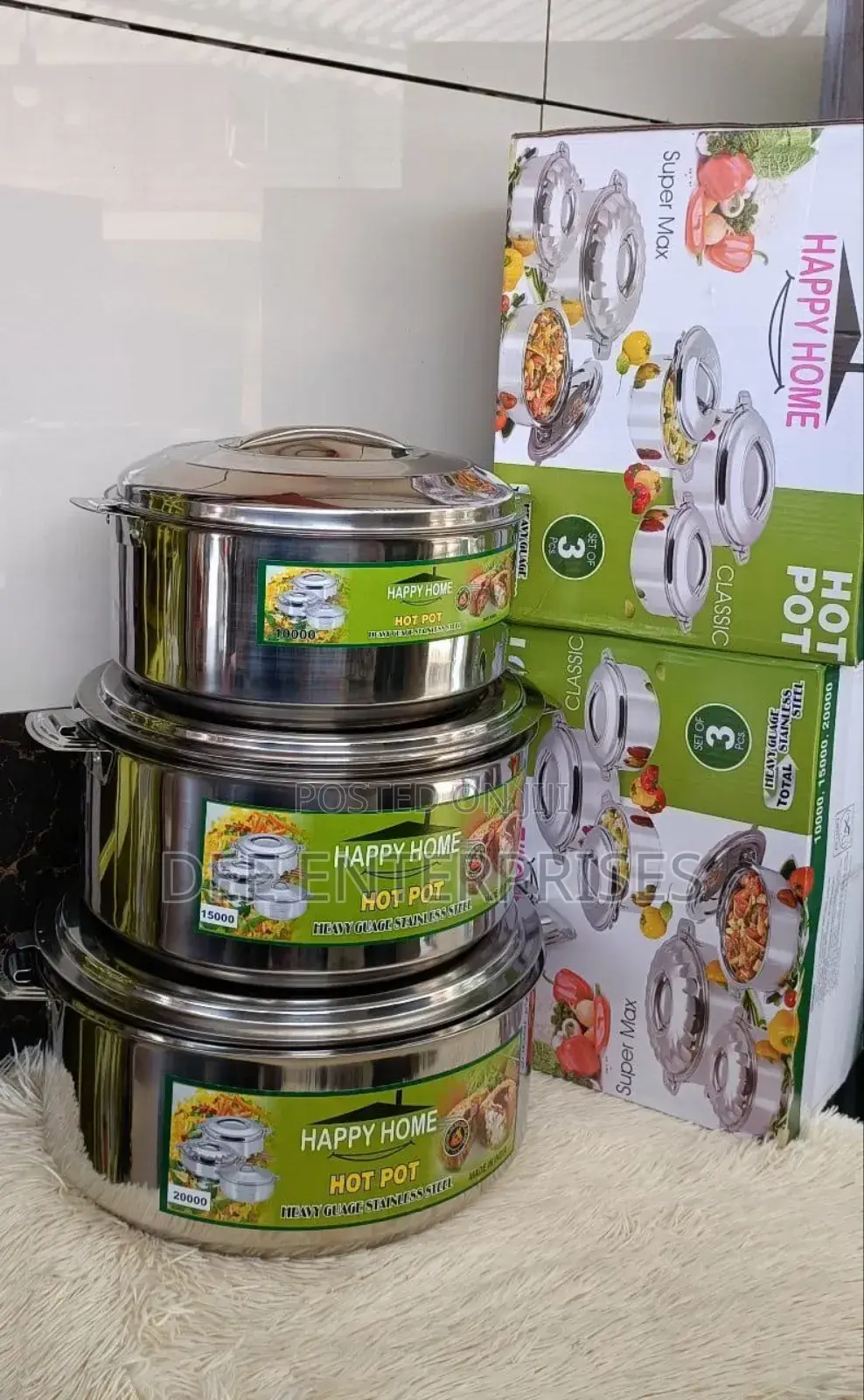 3pcs
Happy Home Hot Pots