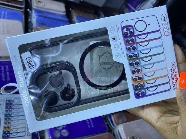 Mgnaooi Magnetic Case for iPhone 13 Pro With Lens and Stand - thumbnail 3