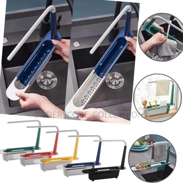 *Telescopic Sink Shelf Kitchen Sinks Organizer - thumbnail 2