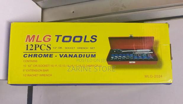 Chrome Vanadium 12 Pieces 1/2" Dr. Socket Wrench Set - main view